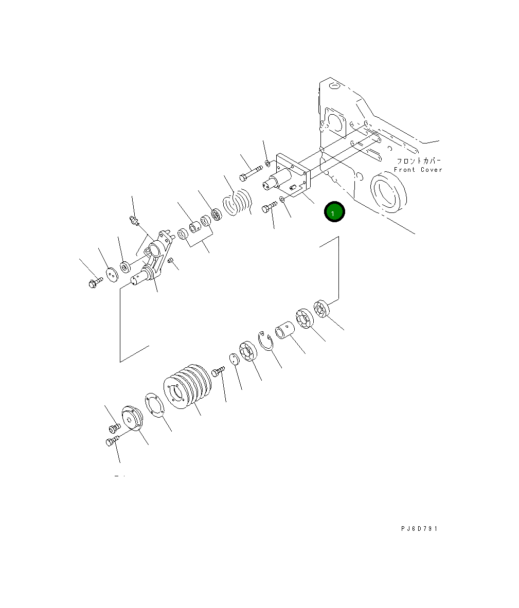 Вал 6215-61-3751 Komatsu