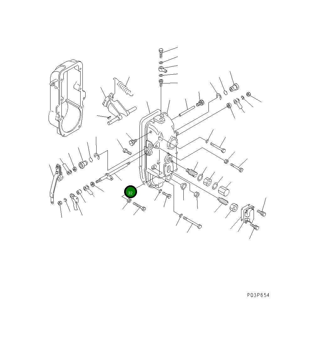Вал DK154330-1300 Komatsu