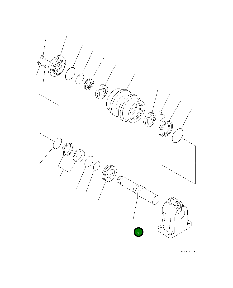 Вал 198-30-35230 Komatsu