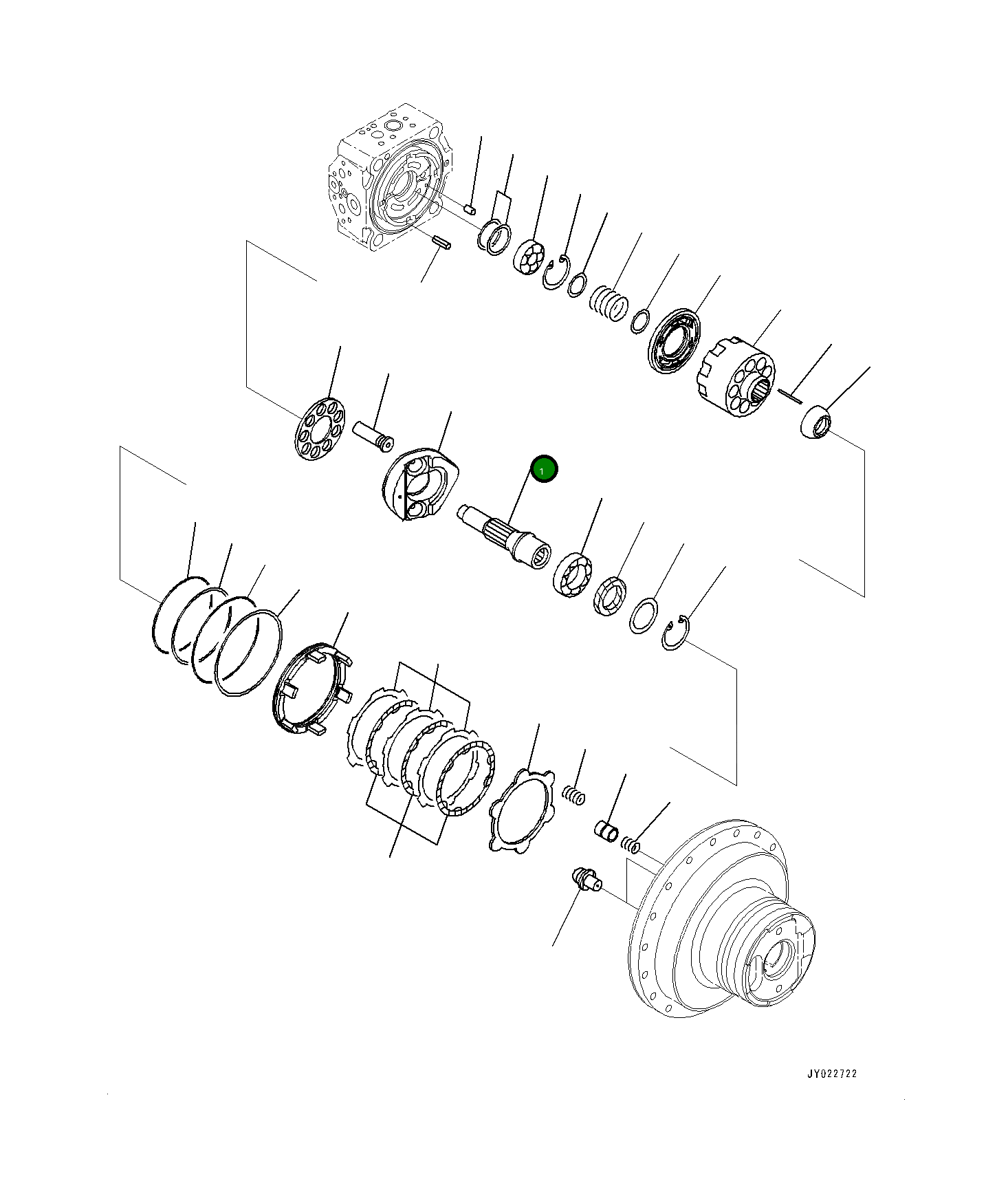 Вал 7088F32140 Komatsu