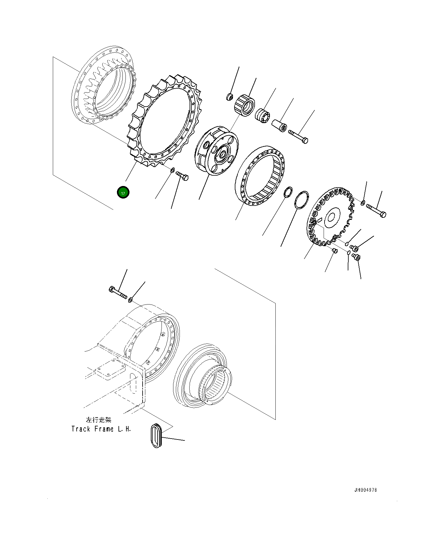 Ведущая звезда 209-27-51173 Komatsu