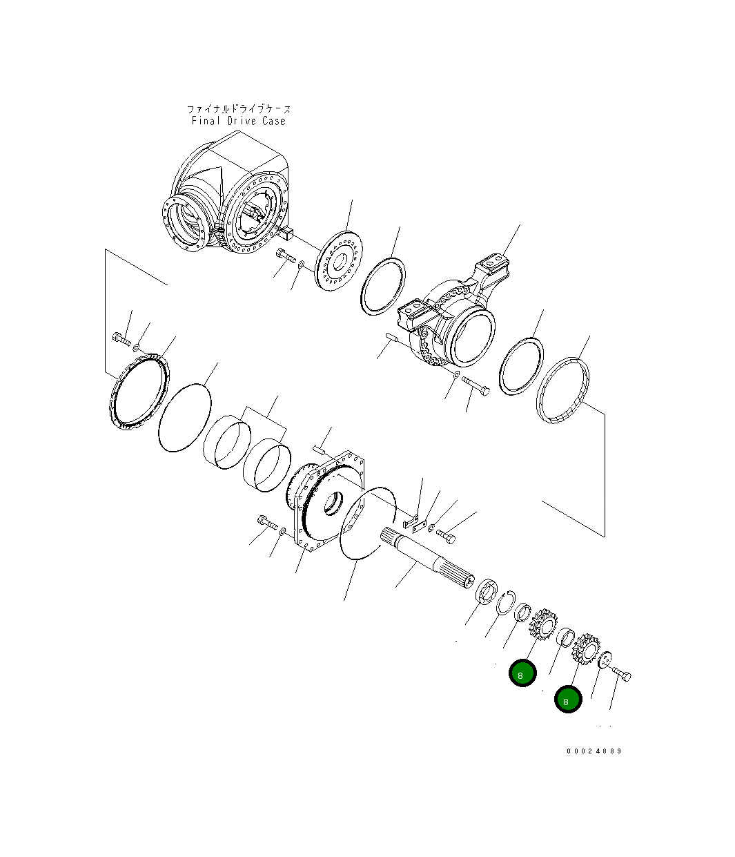 Ведущая звезда 23C-22-51331 Komatsu