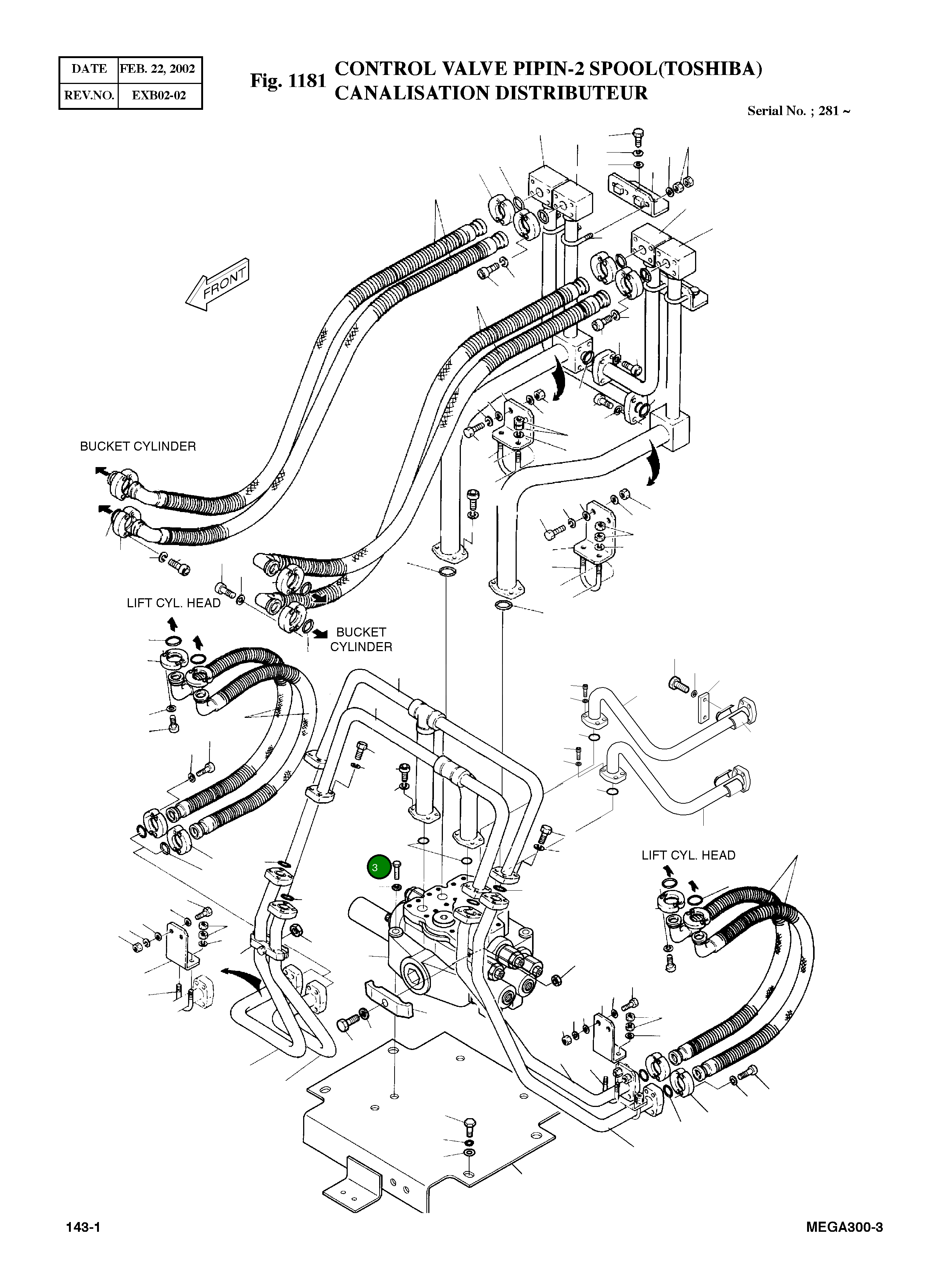 Болт M12X1.75X115 S0562061 Komatsu