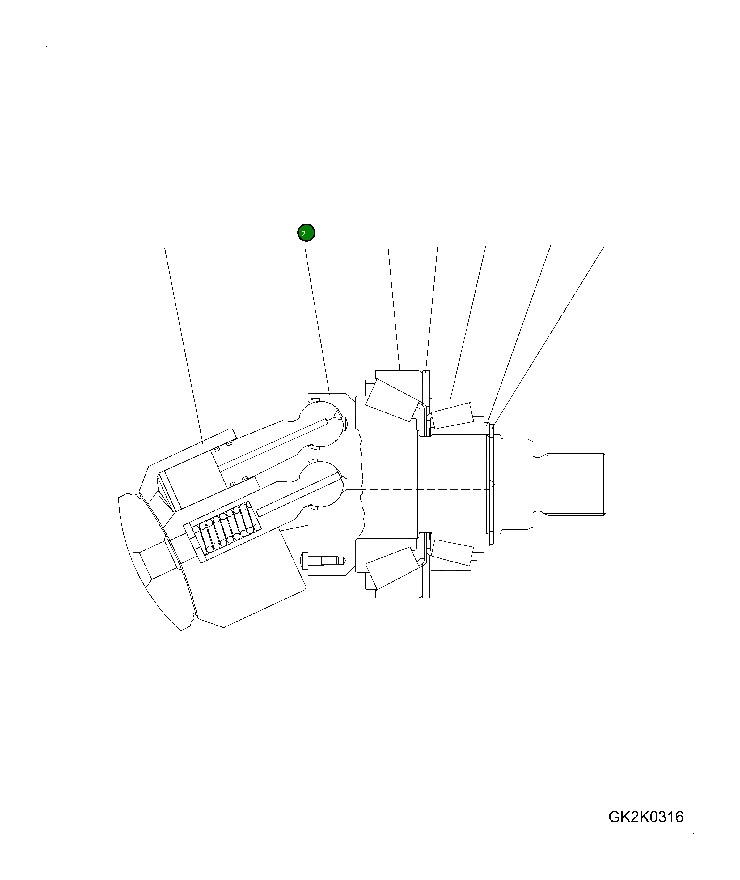 Вал 419-18-H0P07 Komatsu