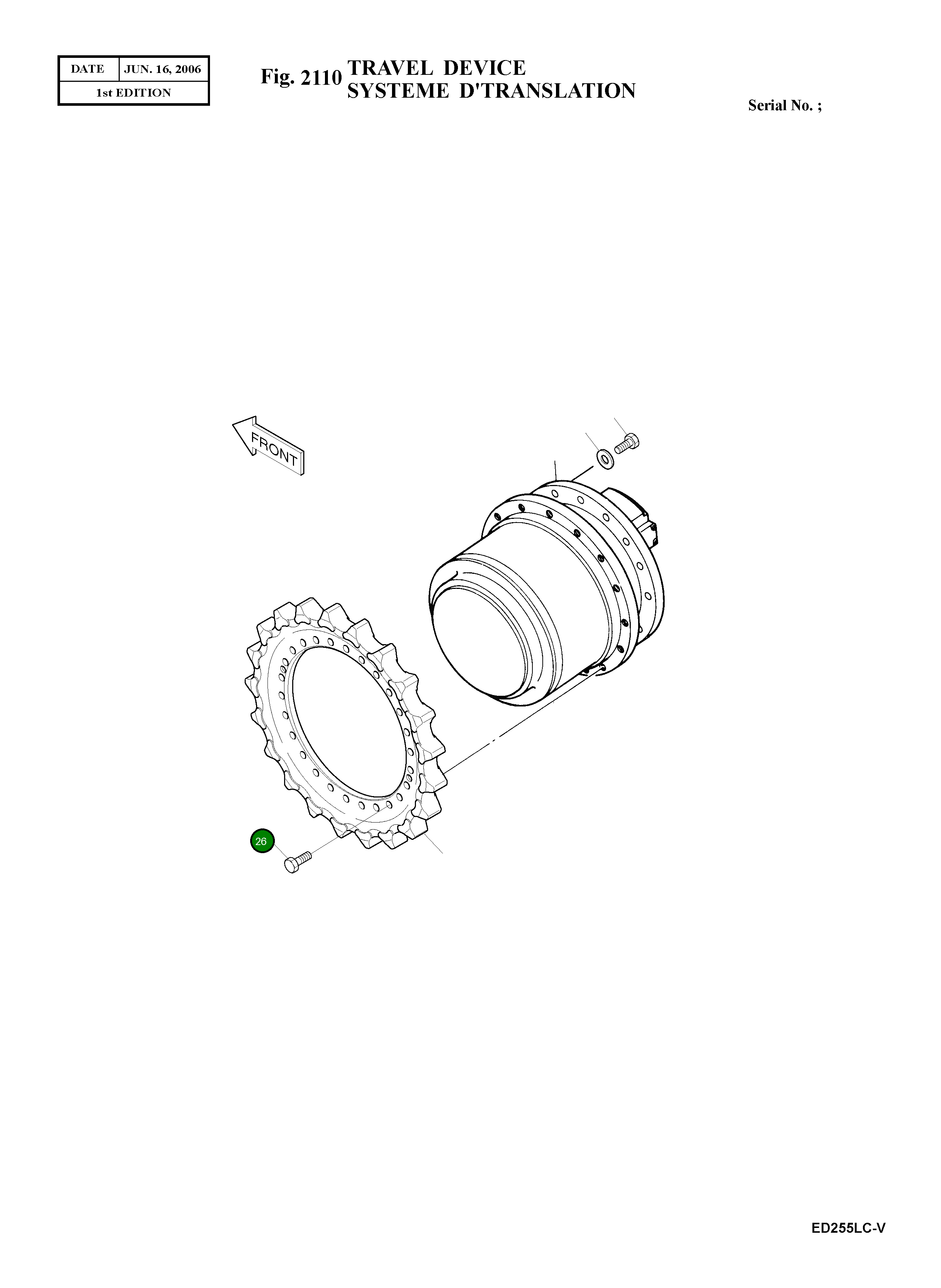 Болт M18X2.5X45 S0567466 Komatsu