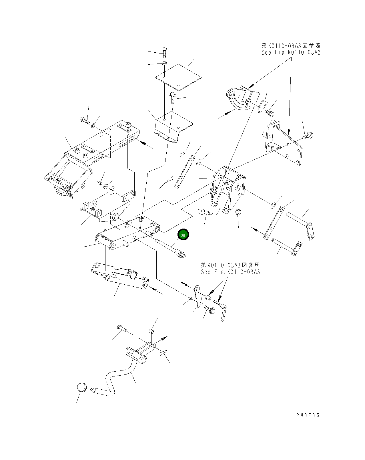 Вал 421-S33-3571 Komatsu