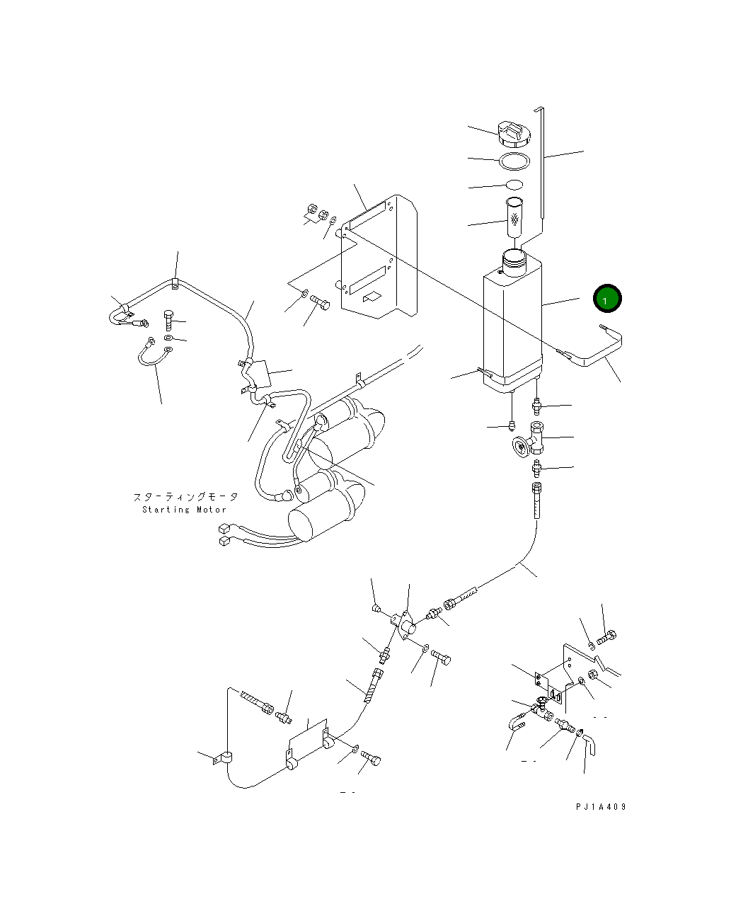 Бак 196-01-31340 Komatsu