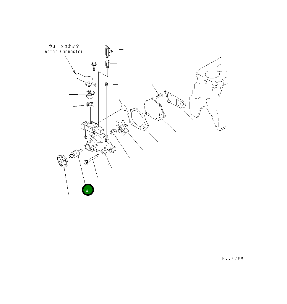Вал 6204-61-1650 Komatsu