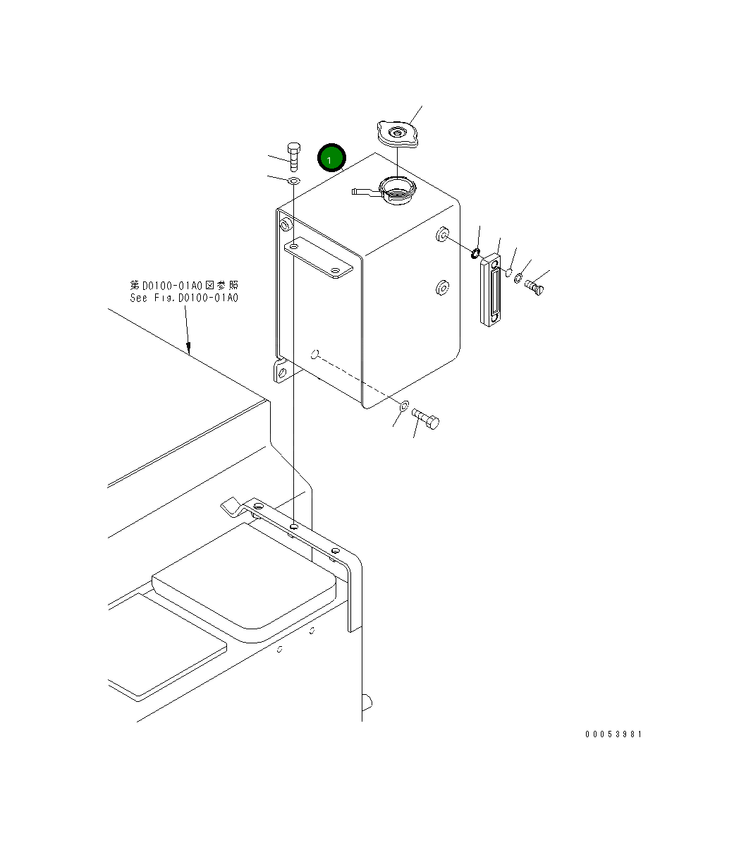 Бак 23B-03-61331 Komatsu