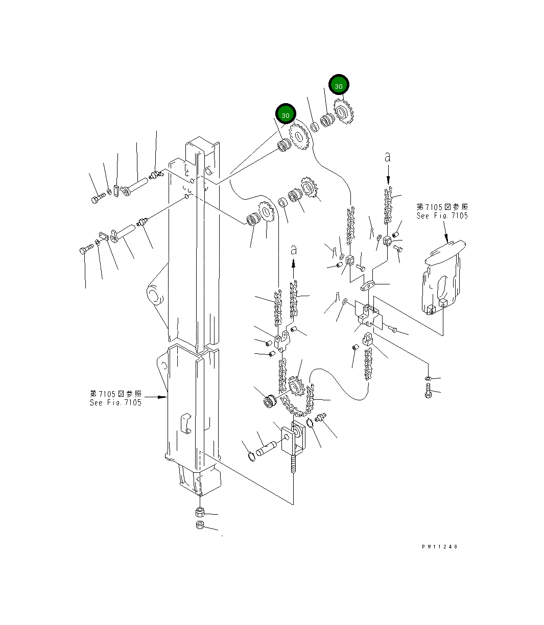 Ведущая звезда 22S-71-11890 Komatsu