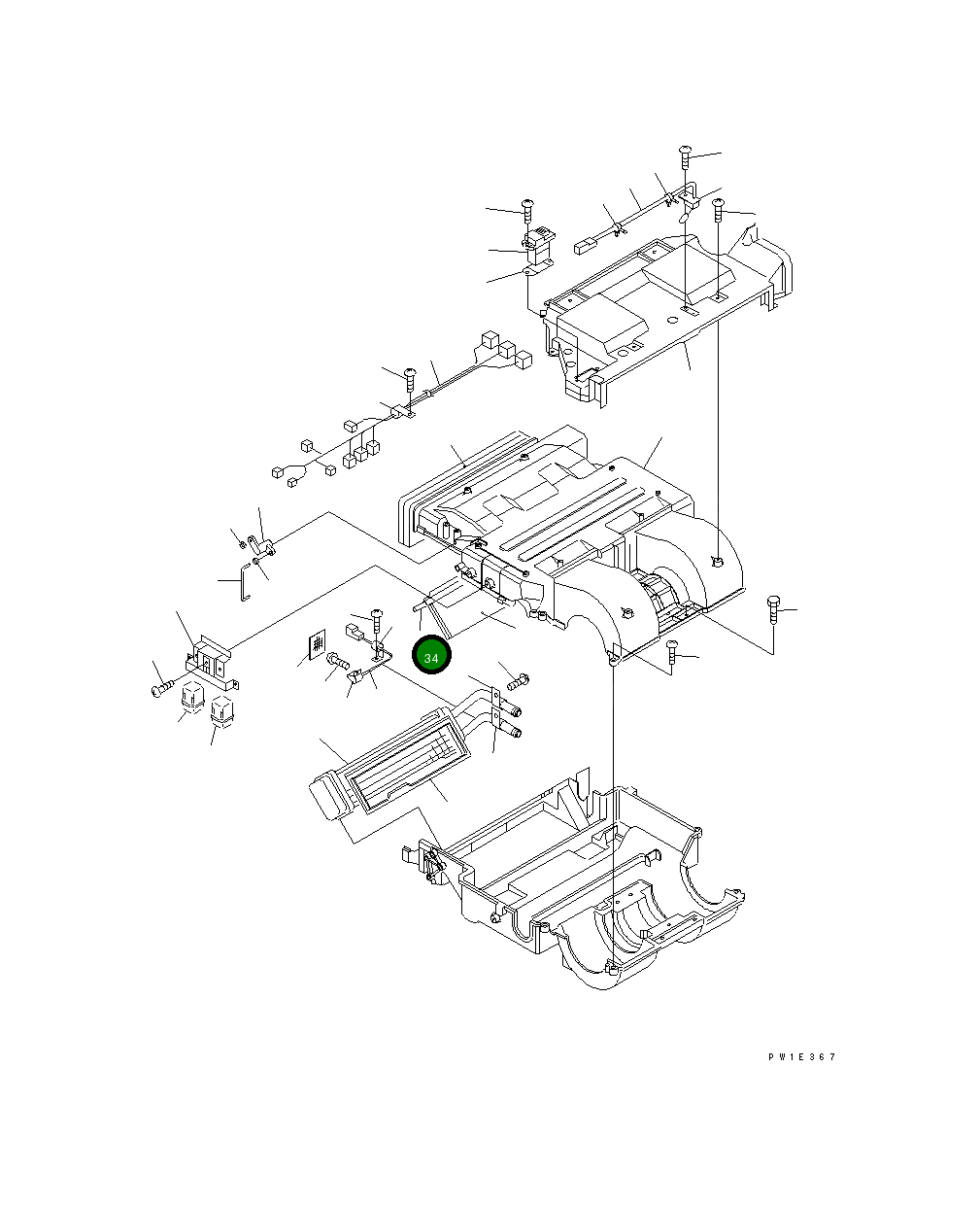 Вал TW534280-1400 Komatsu