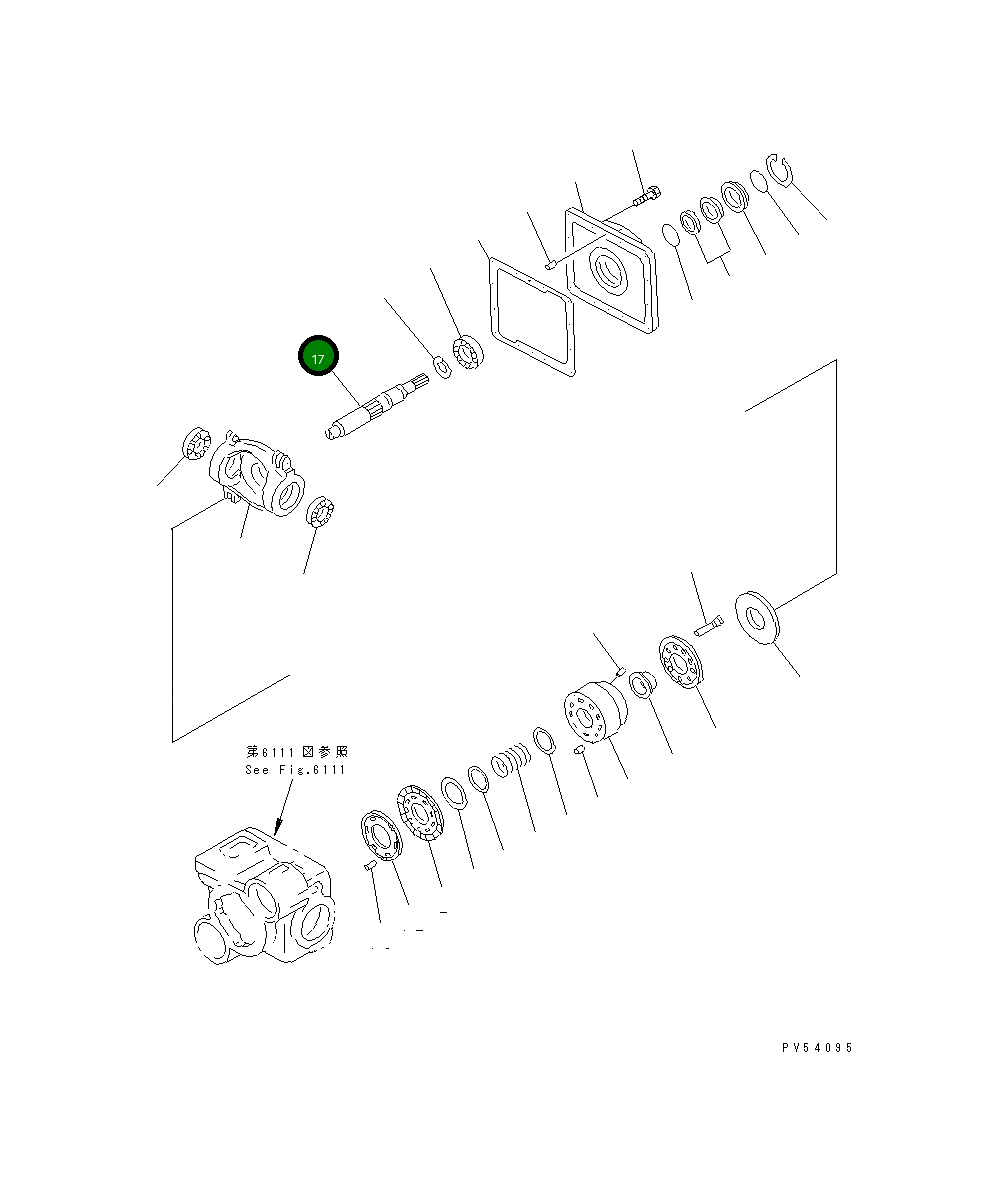 Вал 262-61-22490 Komatsu