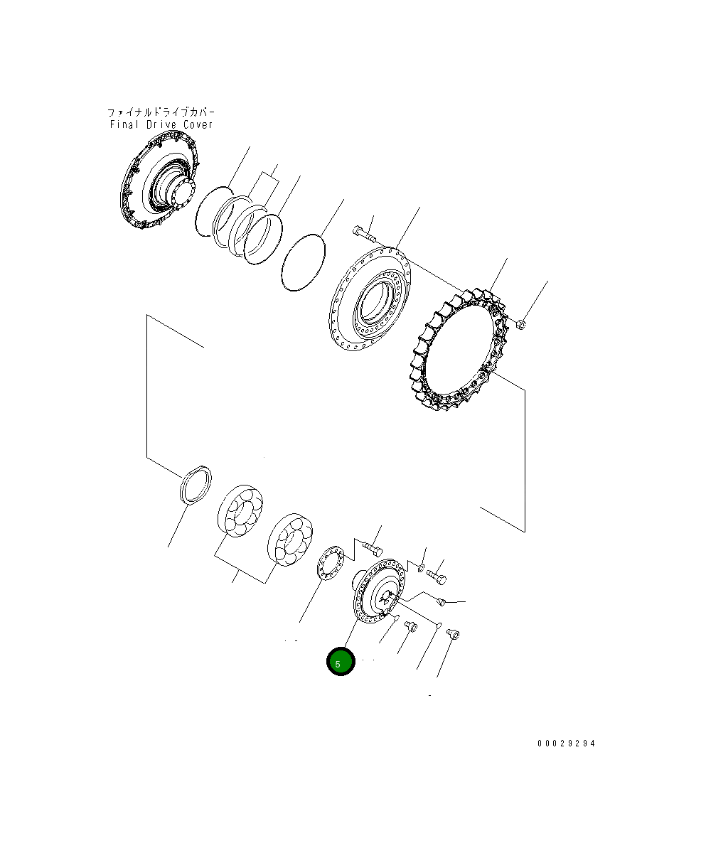 Вал 154-27-72430 Komatsu