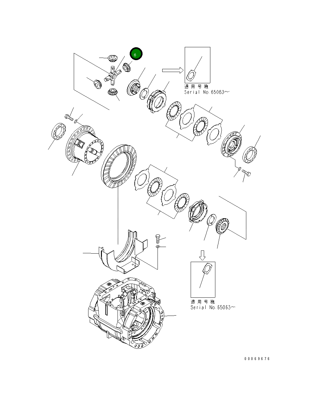 Вал 56E-22-27140 Komatsu
