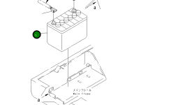 Аккумулятор WET (75D31R) 08000-02208 Komatsu
