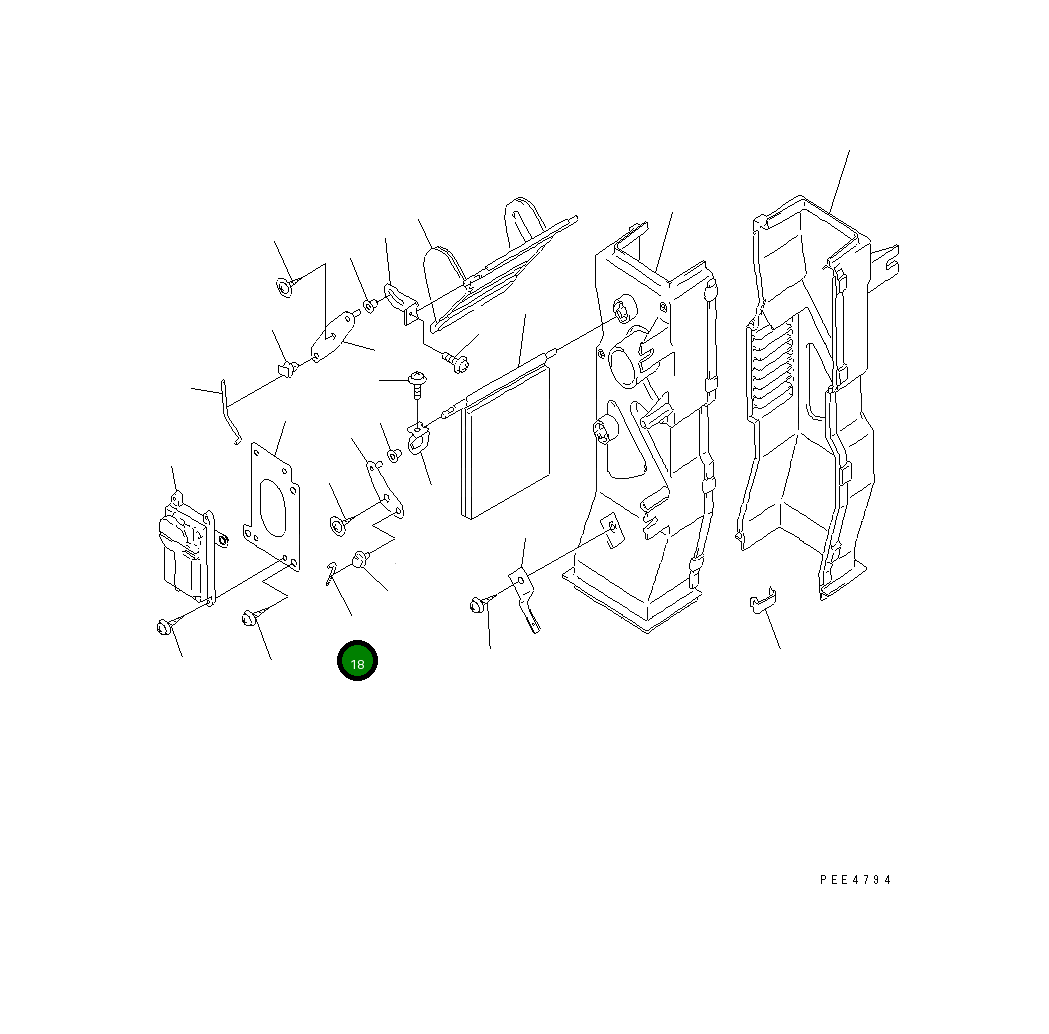 Вал ND116662-4210 Komatsu