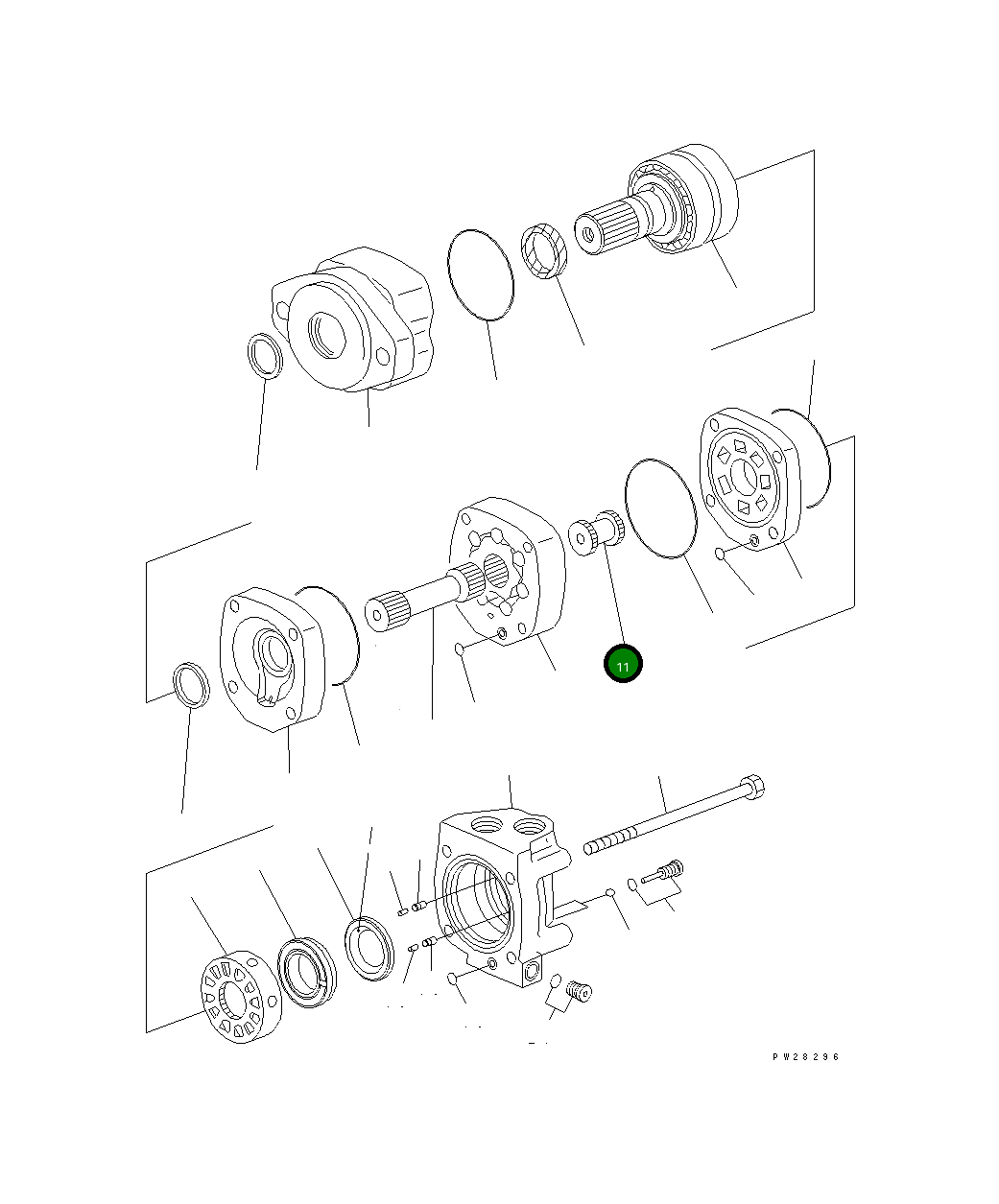 Вал ST8433 Komatsu