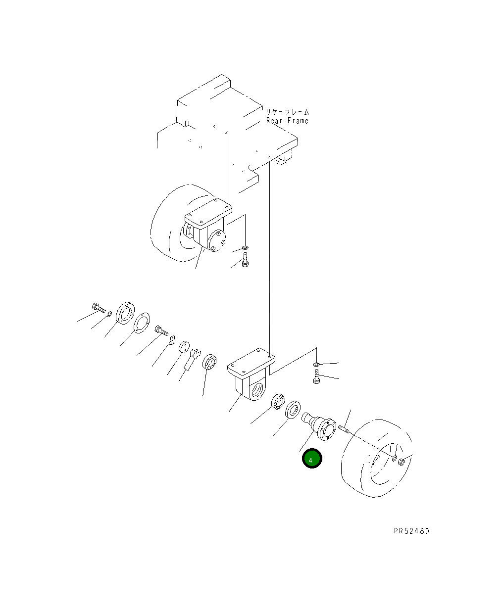 Вал 26A-27-12120 Komatsu