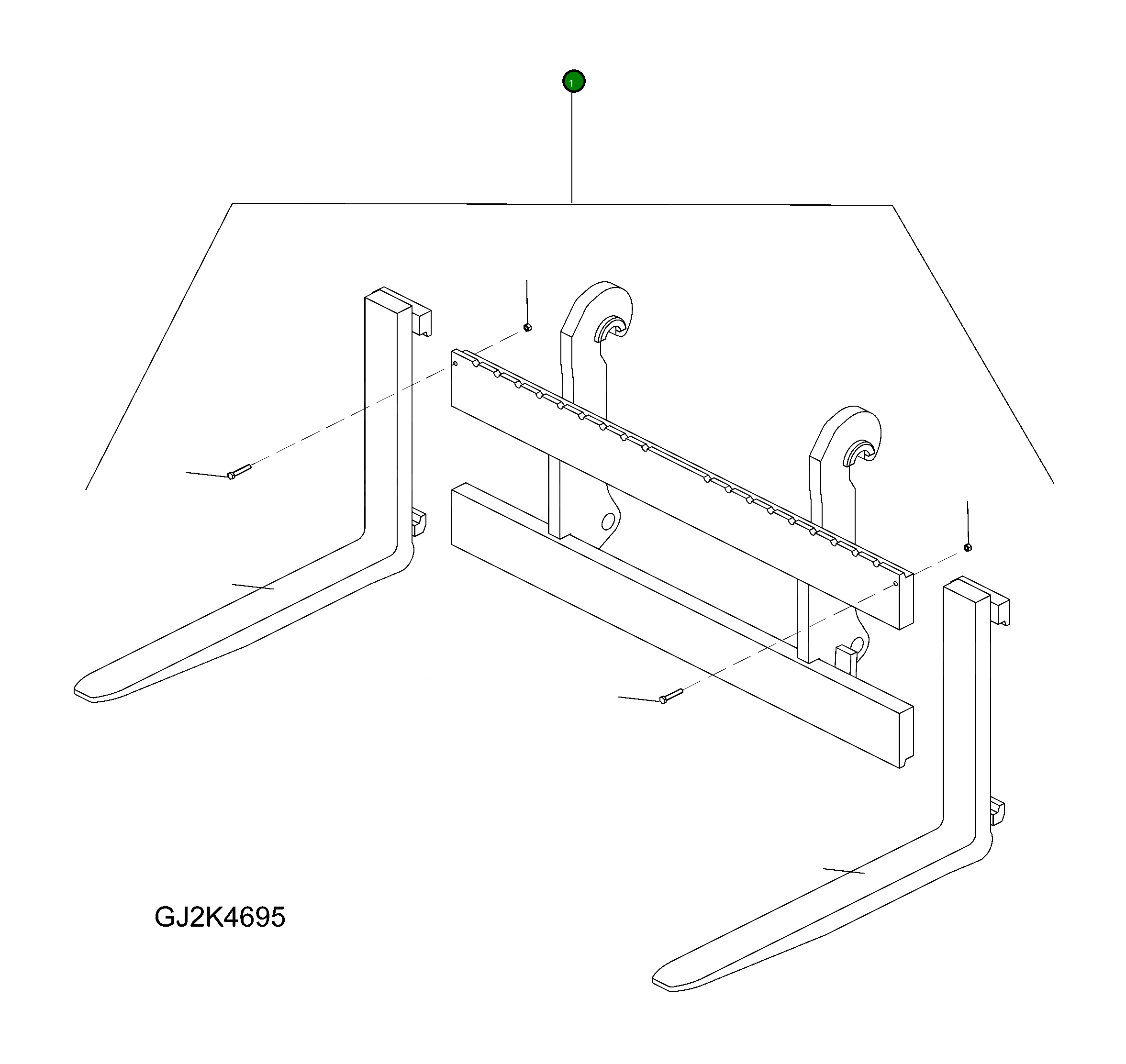 Вилка 418-70-H2E60 Komatsu