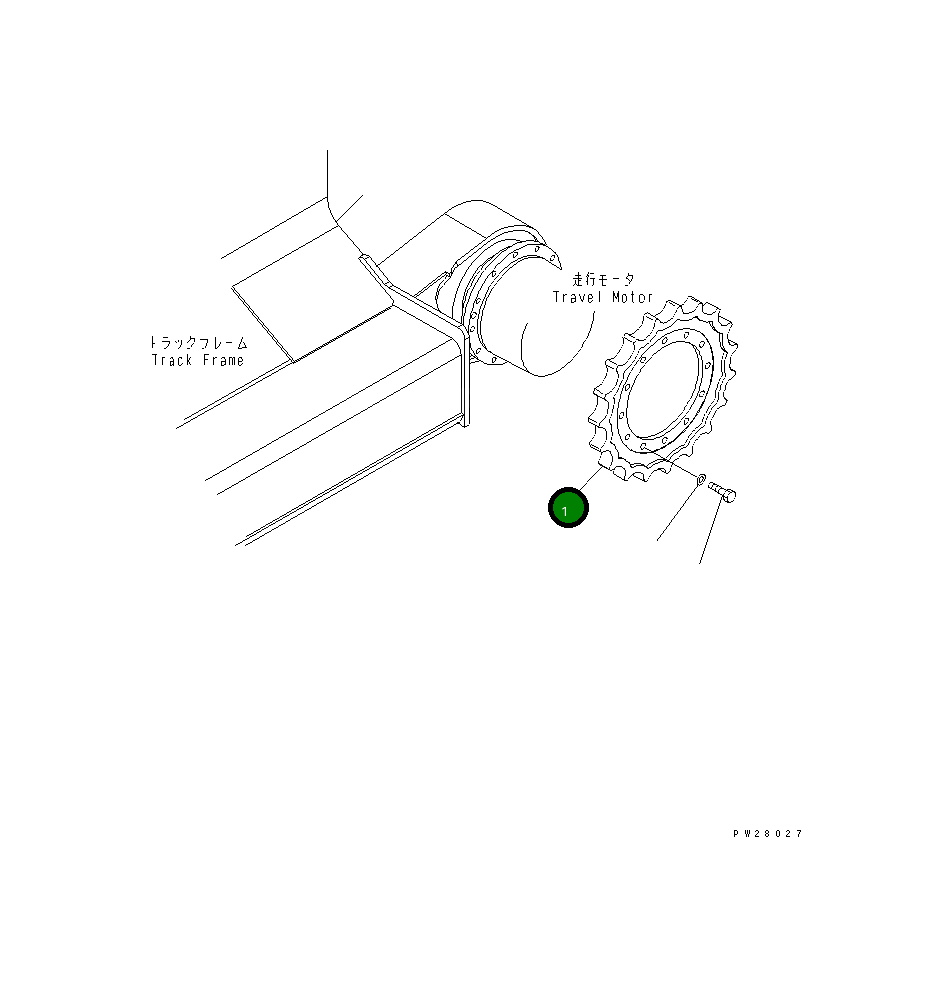 Ведущая звезда 21W-27-31112 Komatsu