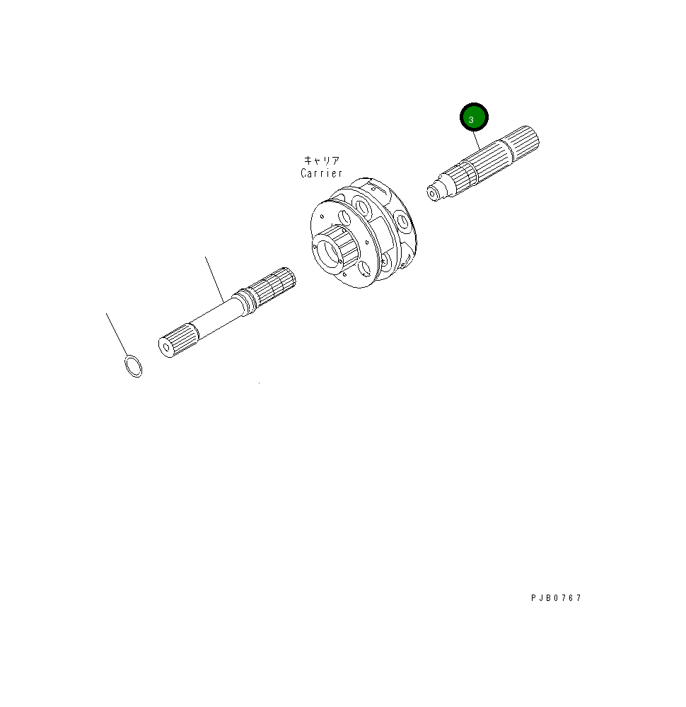 Вал 17A-15-22131 Komatsu