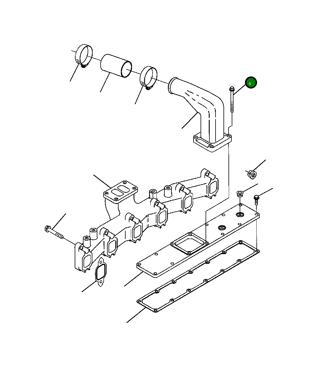 Болт (M8x1.25x90) 1307 218 H1 Komatsu