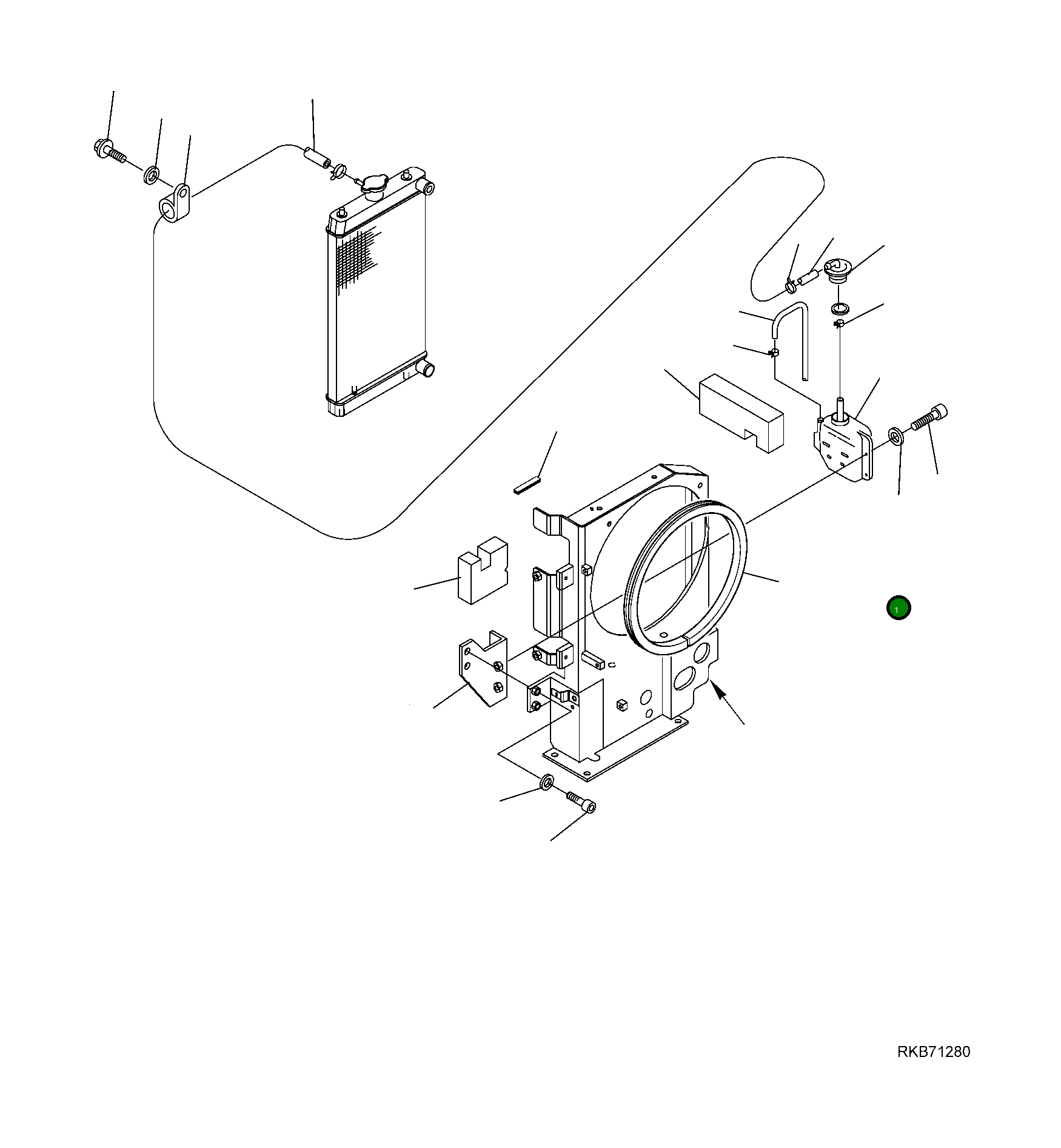 Бак 22L-09-R3970 Komatsu