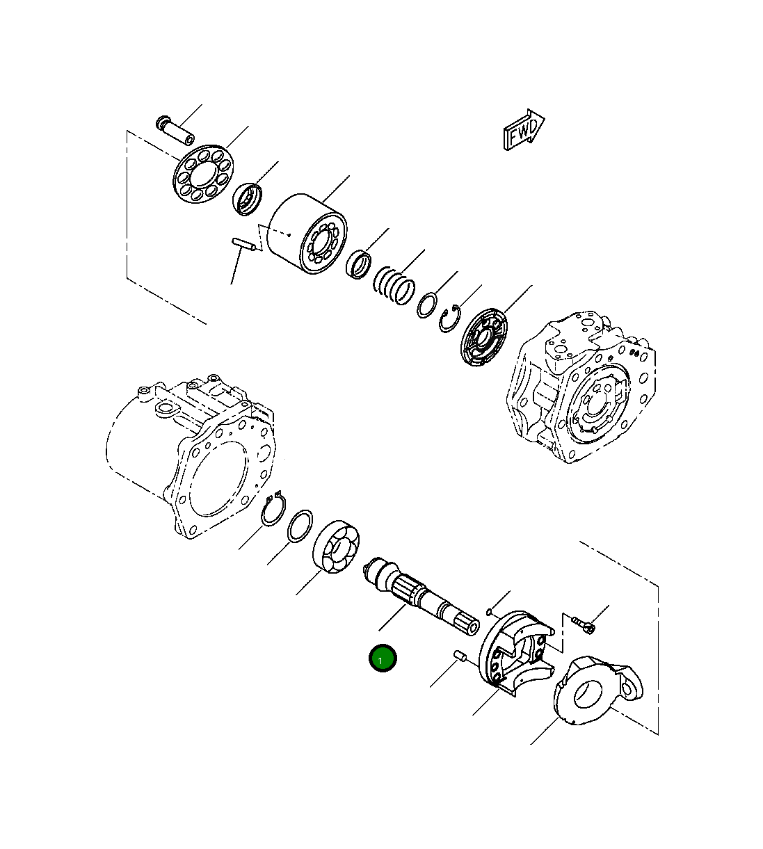 Вал 708-2H-22120 Komatsu