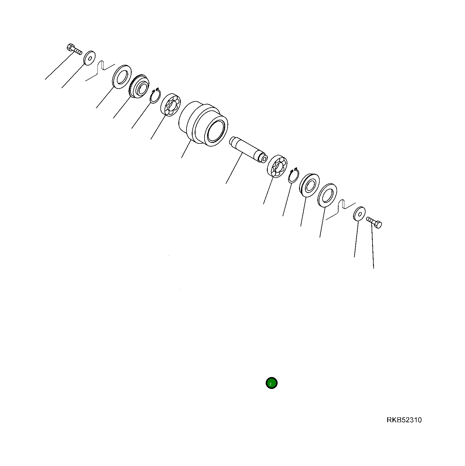 Вал 22L-09-R3680 Komatsu