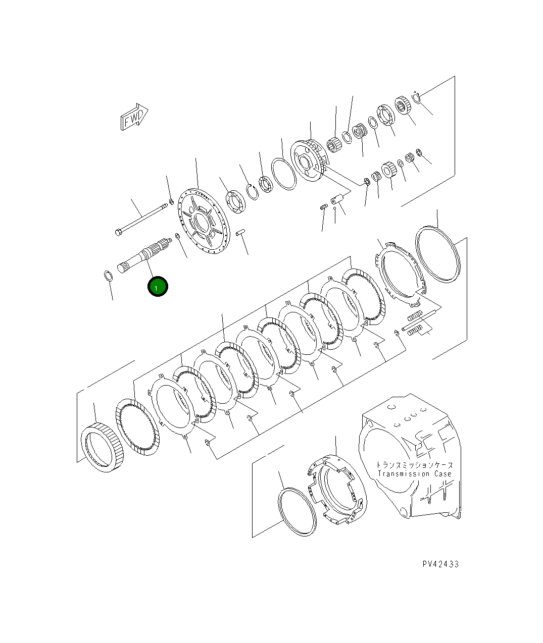 Вал 427-15-12140 Komatsu