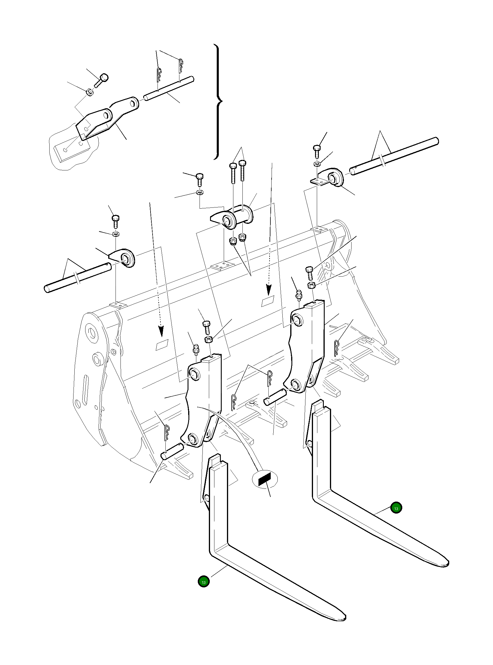 Вилка 312646059 Komatsu