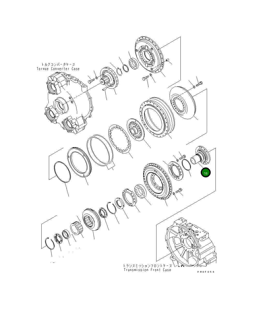 Вал 56D-13-22520 Komatsu