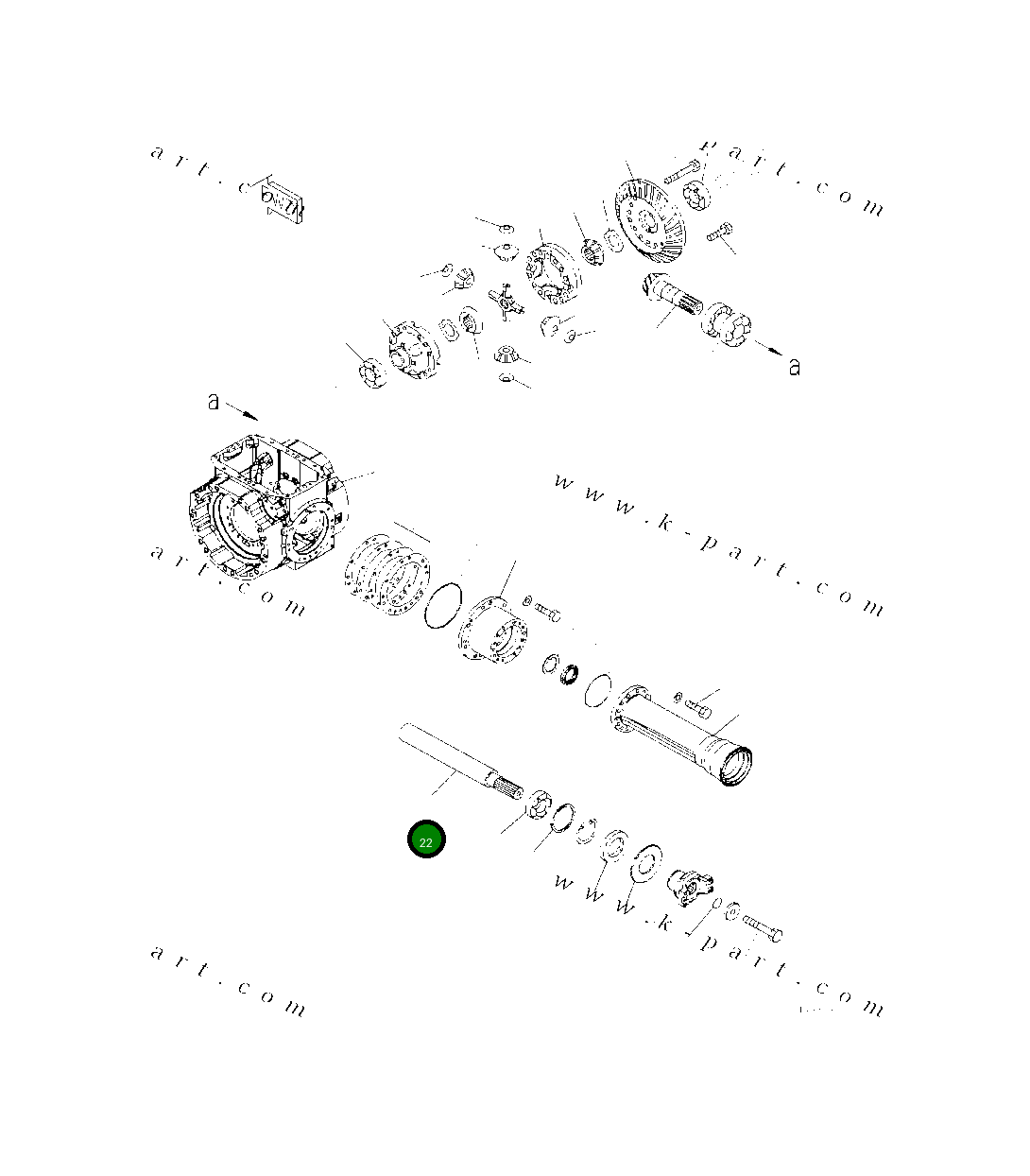 Вал 418-22-31931 Komatsu