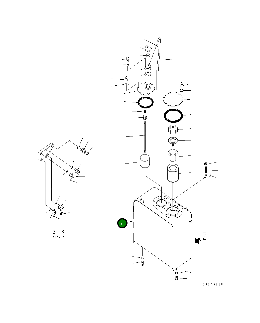 Бак 20Y-60-41114 Komatsu