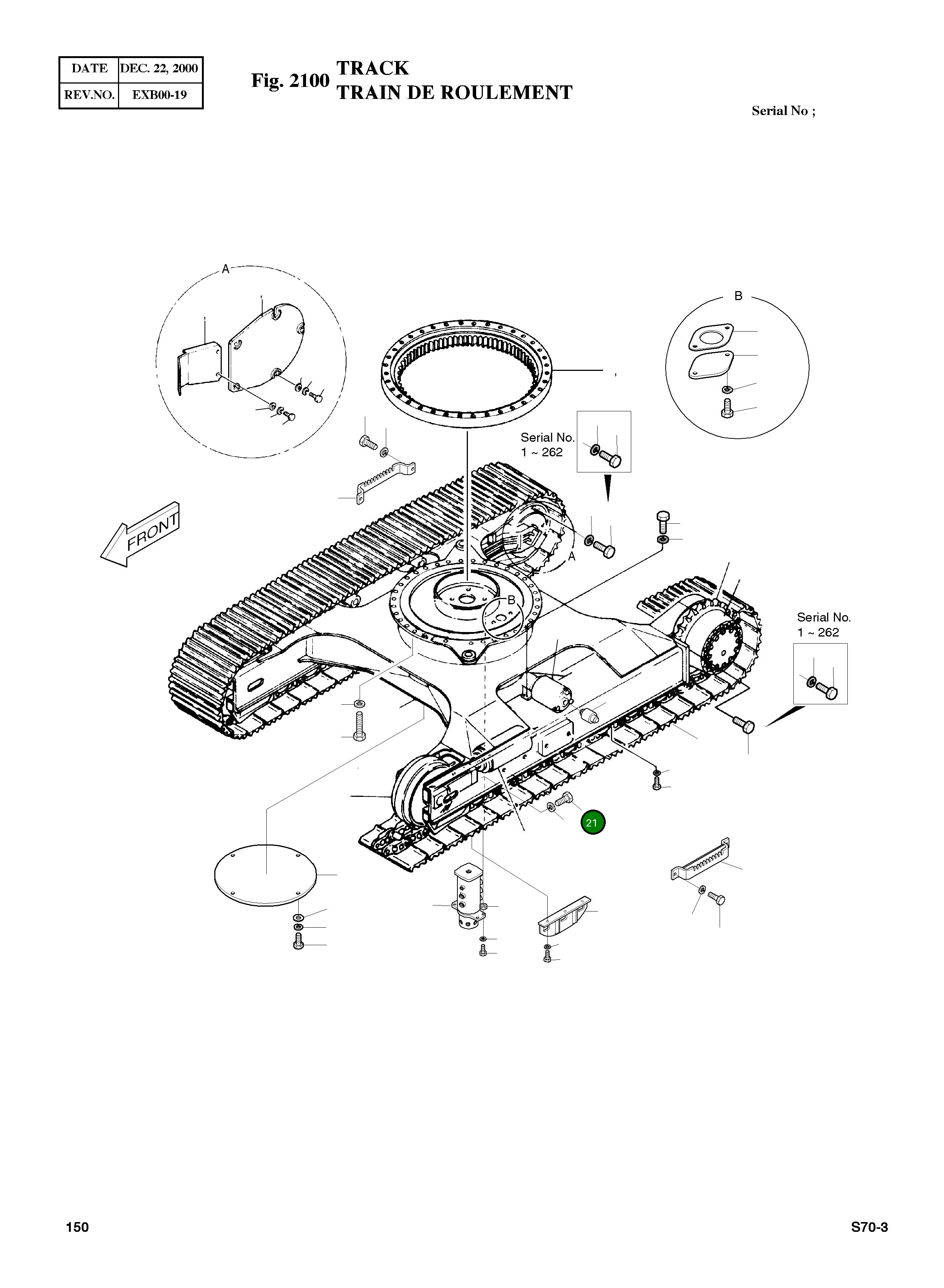 Болт M16X2.0X70 S0565661 Komatsu