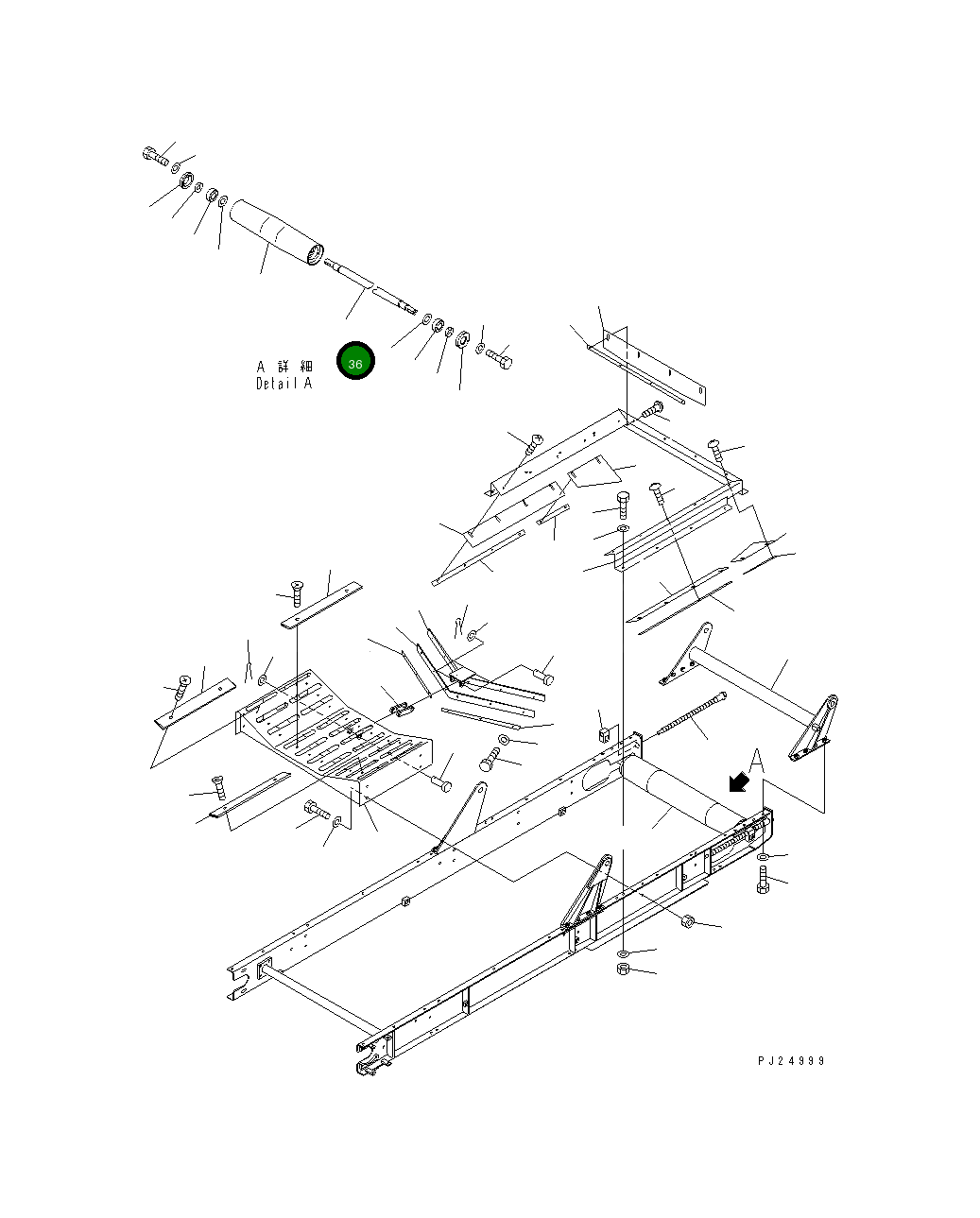 Вал KWKKS-75-31510 Komatsu