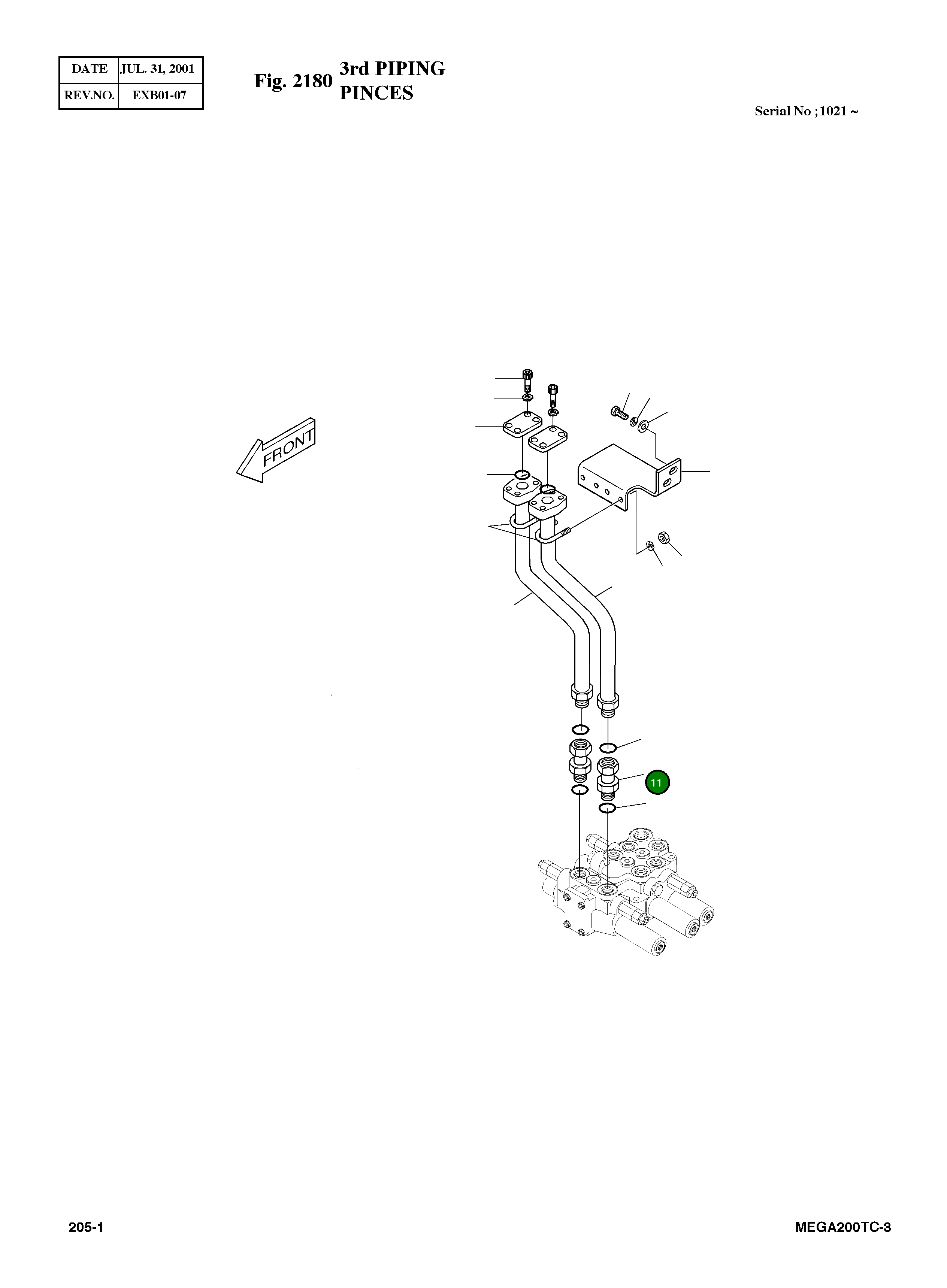 Адаптер 2181-2206D6 Komatsu