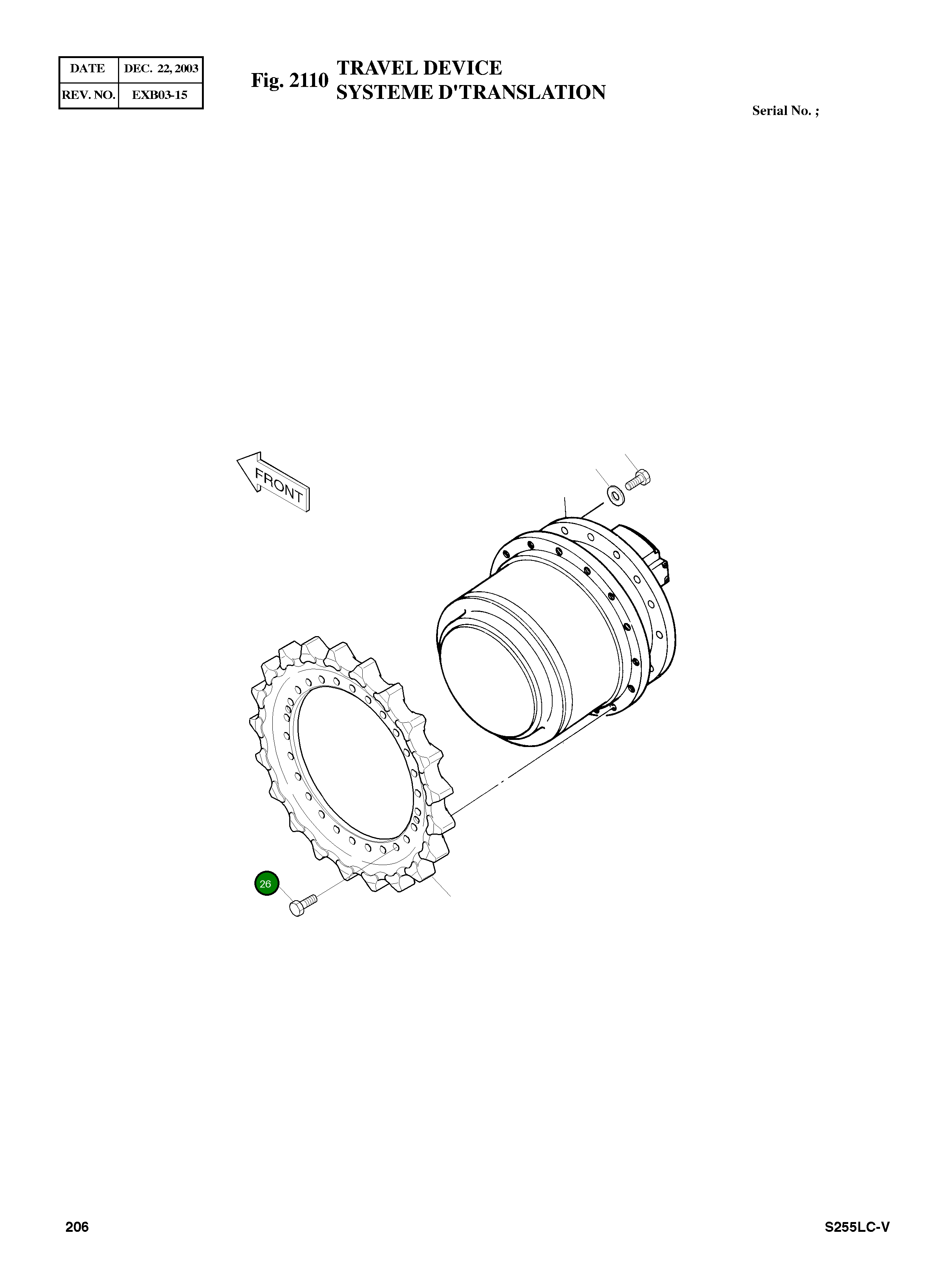 Болт M18X2.5X45 S0567461 Komatsu