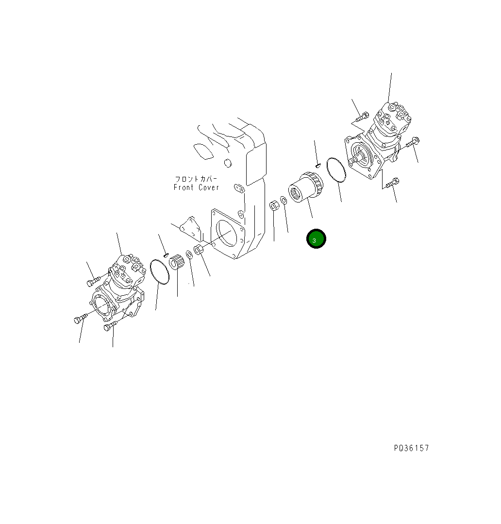 Вал 6215-81-4172 Komatsu