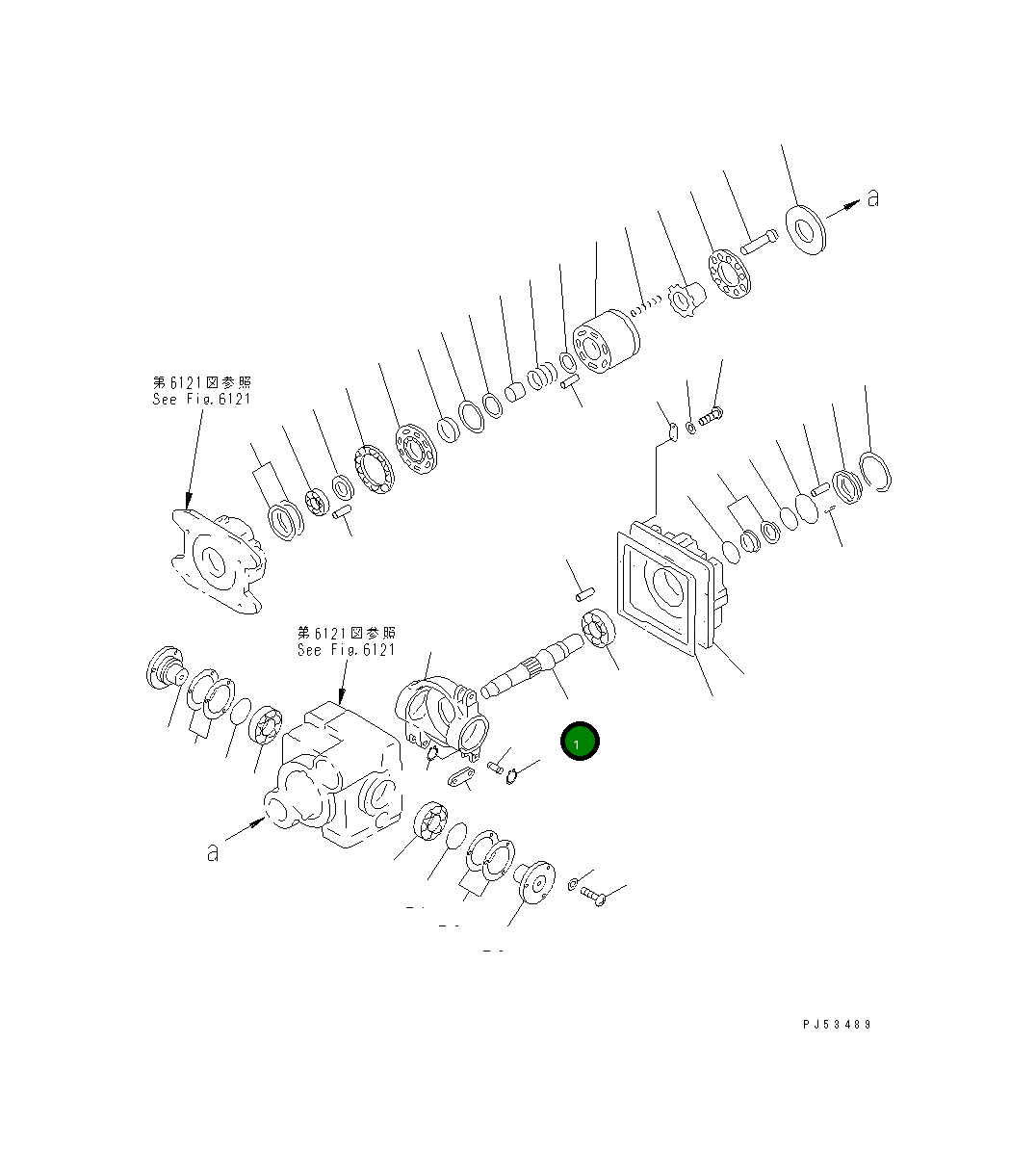 Вал 26C-61-12480 Komatsu