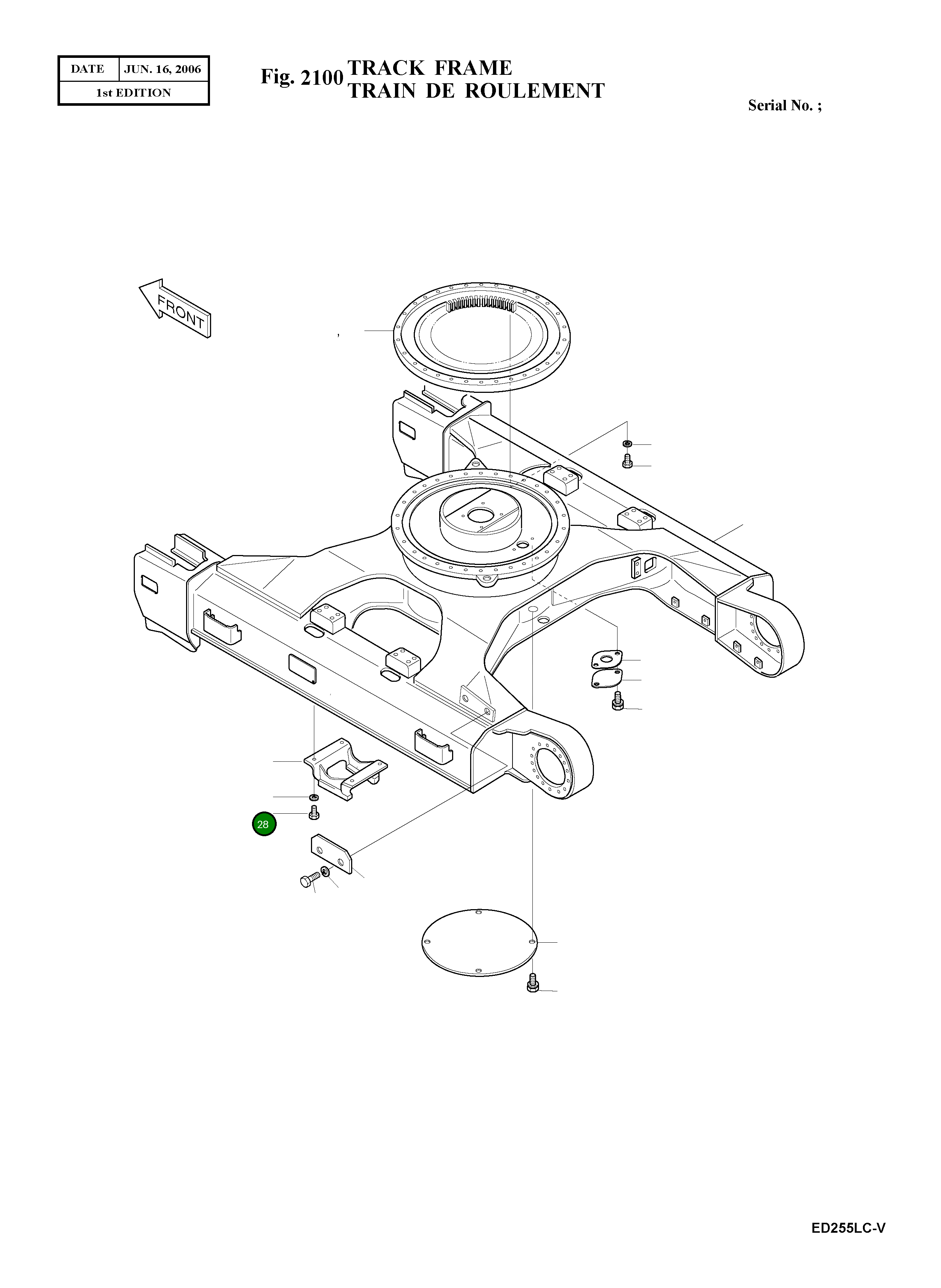 Болт M16X1.5X40 S0721466 Komatsu