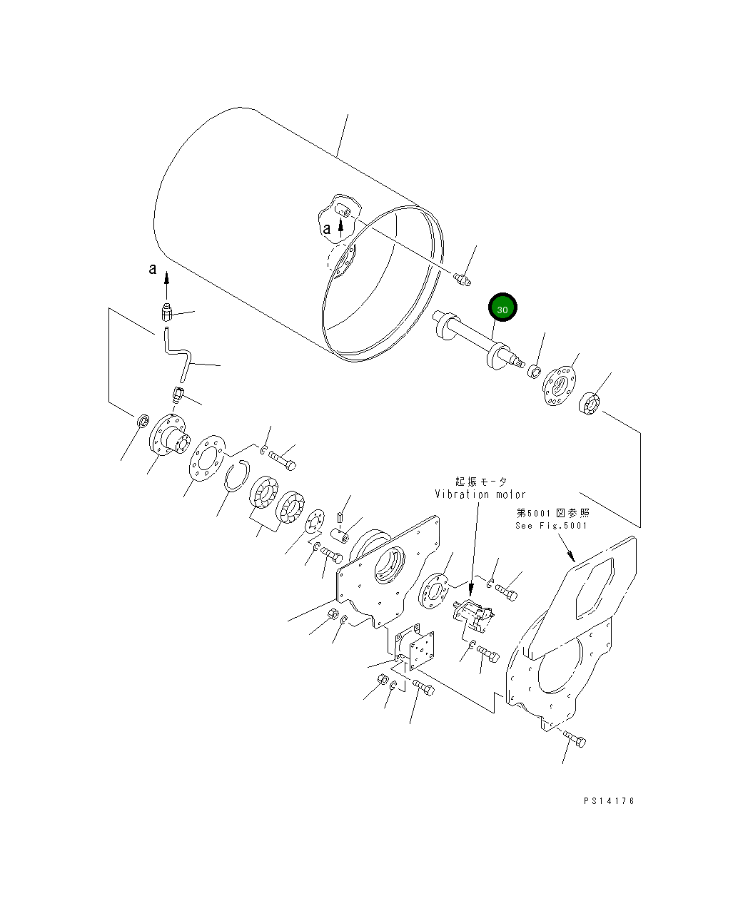 Вал 259-54-21301 Komatsu