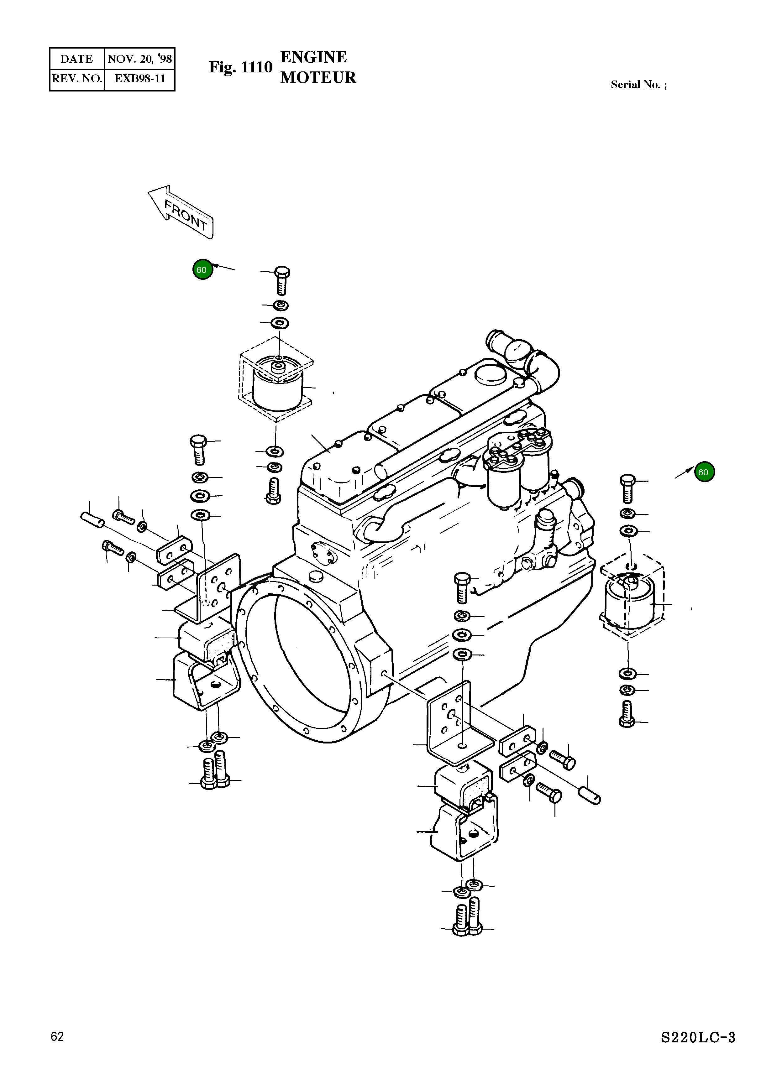 Болт M14X1.5X25 S0718061 Komatsu