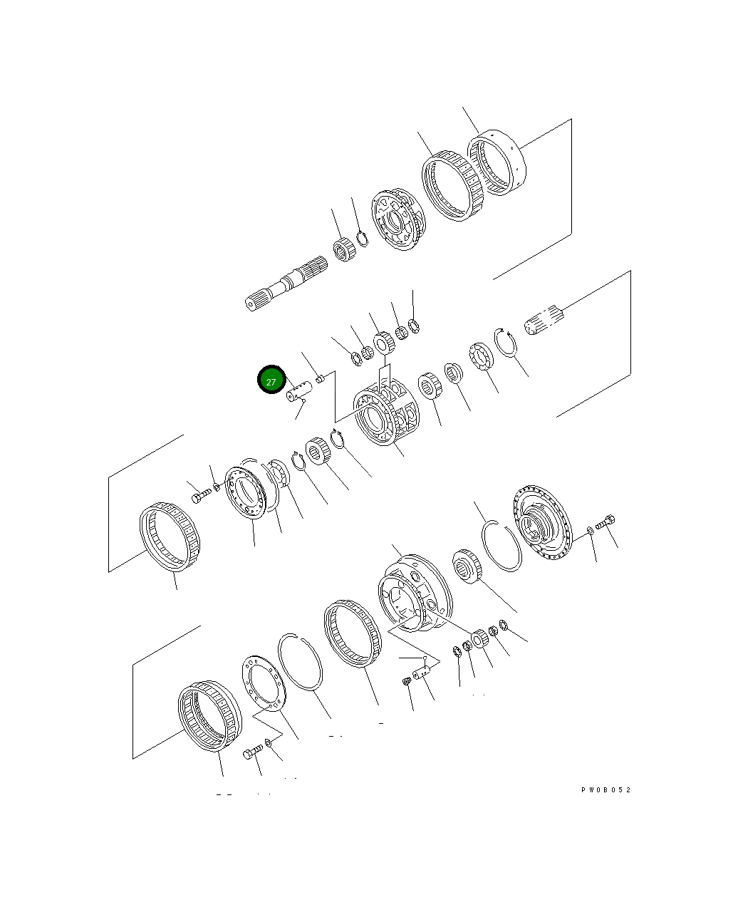 Вал 19M-15-12521 Komatsu
