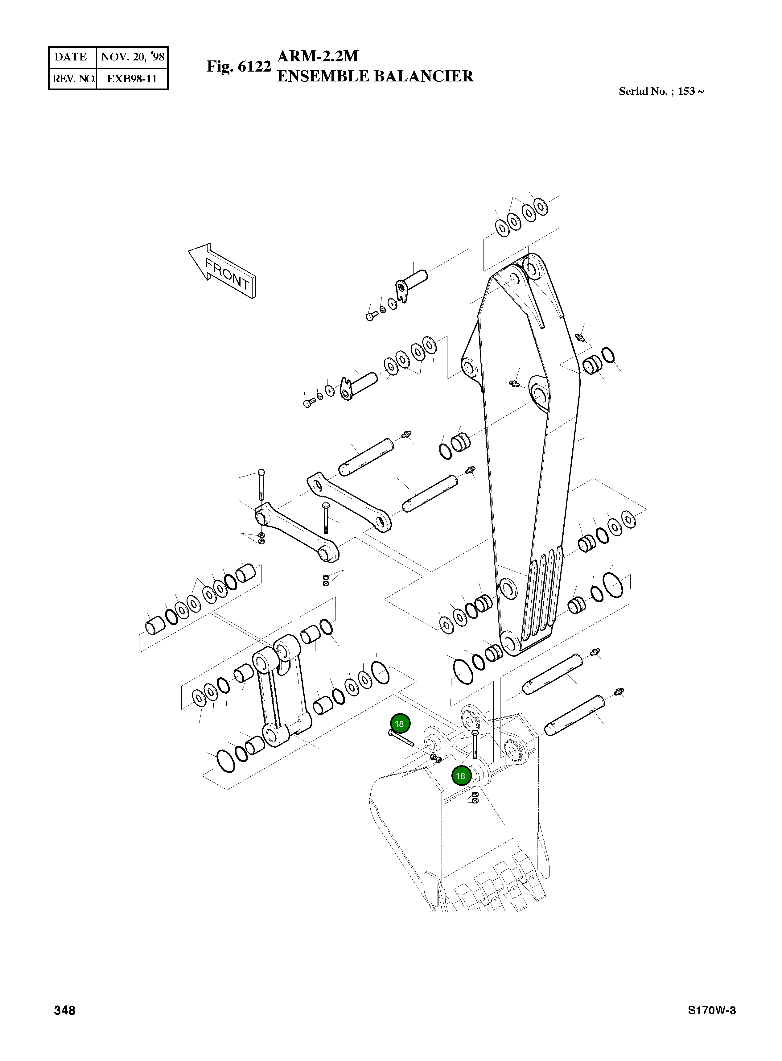 Болт M16X2.0X140 S0566961 Komatsu