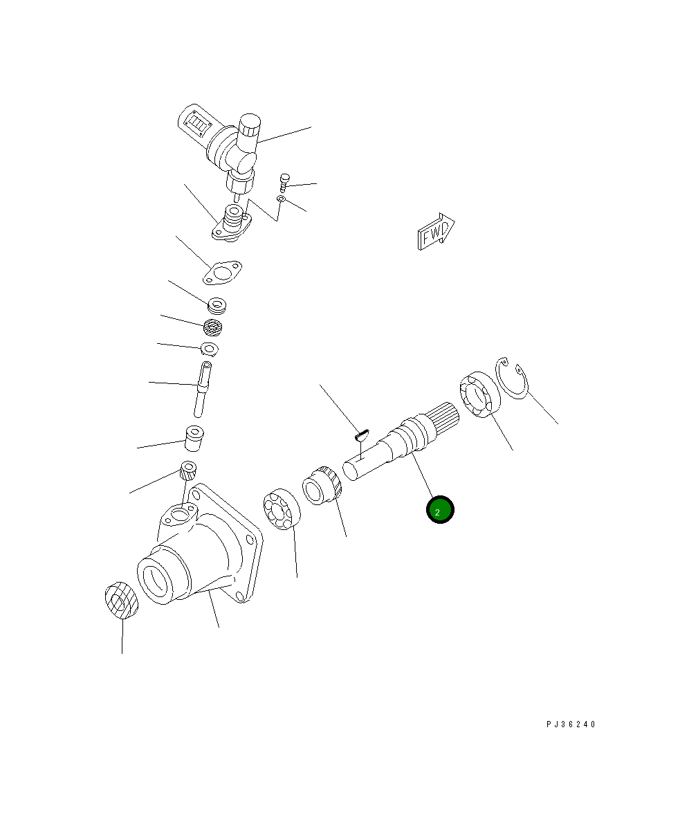Вал 6136-71-3222 Komatsu