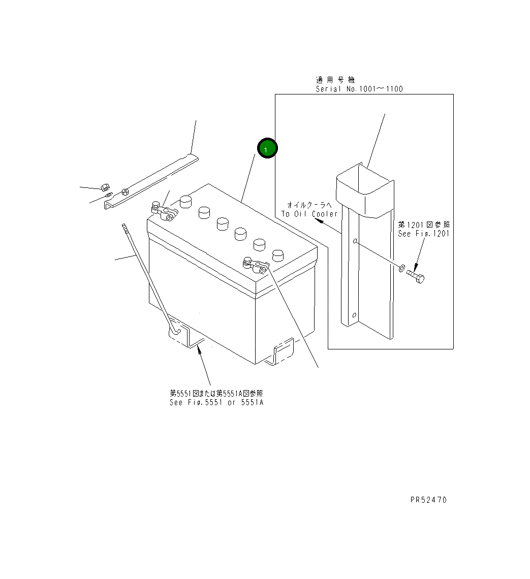АккумуляторВ 12V 64AH 26A-06-11180 Komatsu