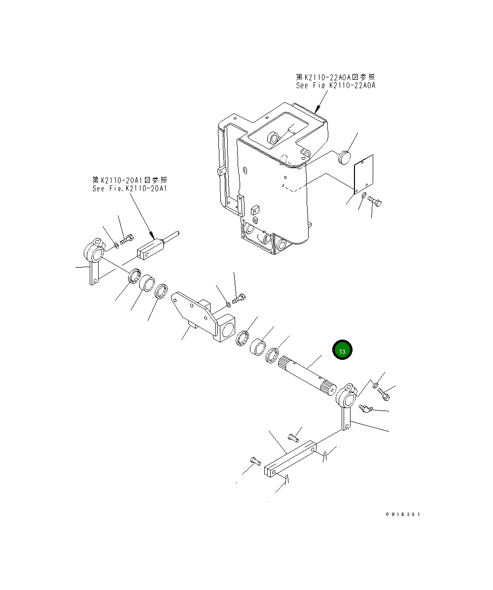 Вал 176-43-41670 Komatsu