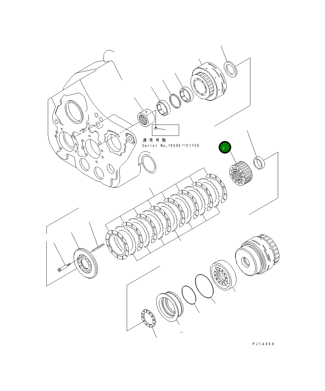 Барабан 176-76-63140 Komatsu