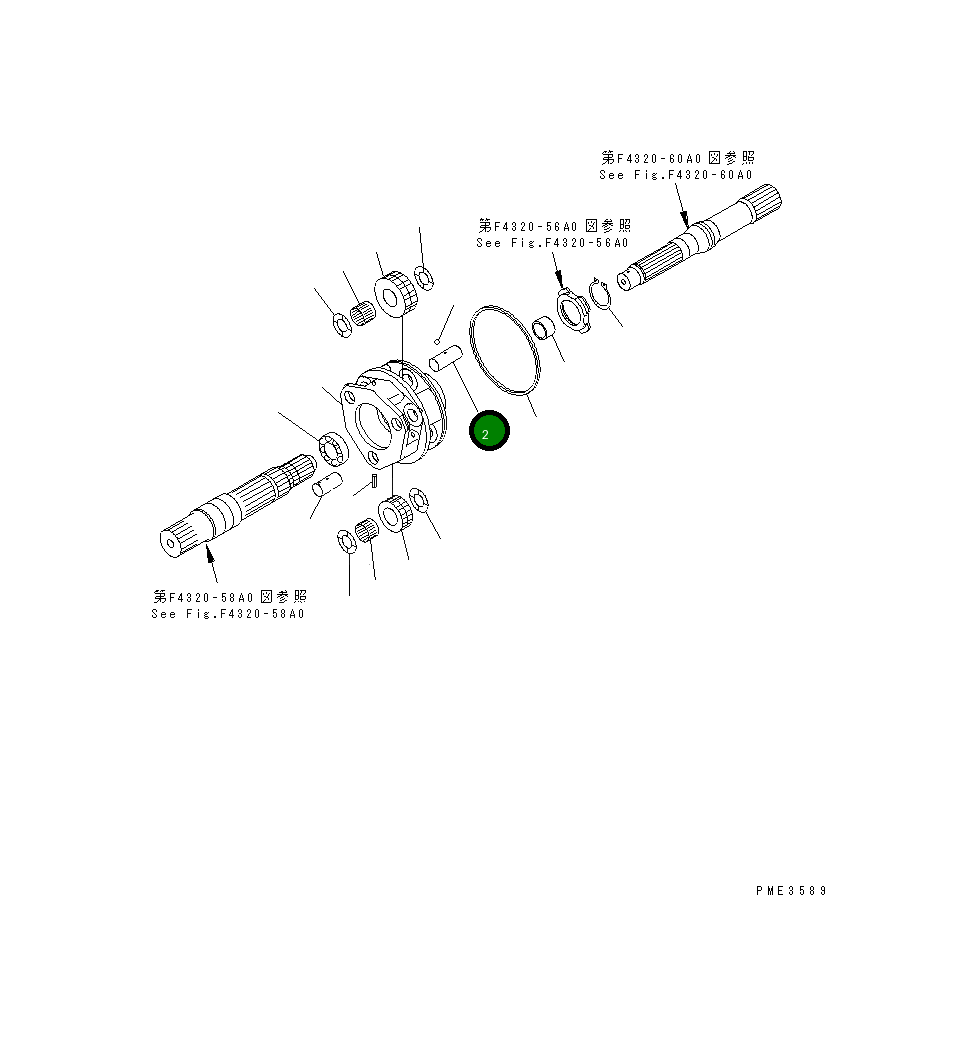 Вал 425-15-22530 Komatsu